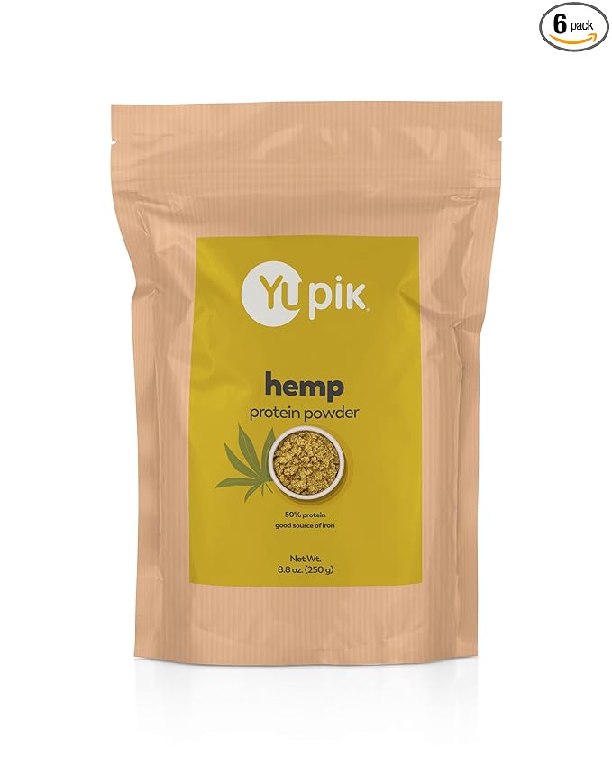 Yupik Powder Hemp Plant Protein 50% 8.8 oz (Pack of 6)