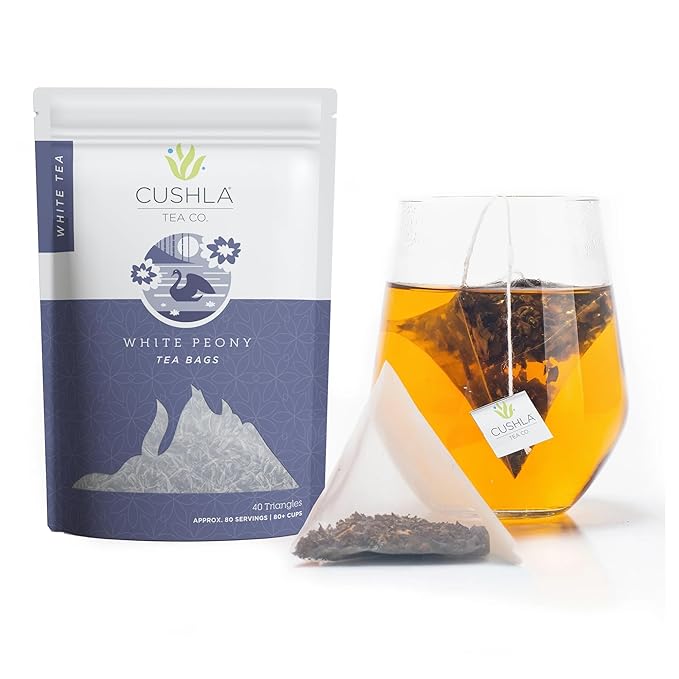 Imperial Grade White Peony Tea Bags - Bai Mu Dan (also known as Pai Mu Tan Baimudan Paimutan) - Fresh White Tea - Low Caffeine - High Antioxidants - 40 Count
