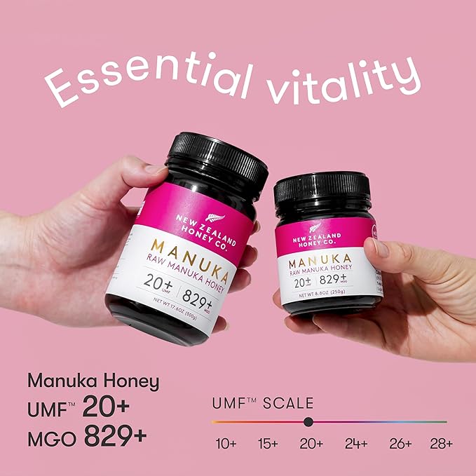 New Zealand Honey Co. Manuka Honey UMF 20+ | MGO 829+ 8.8 oz &amp Cough Drop MGO 263+ 16 count