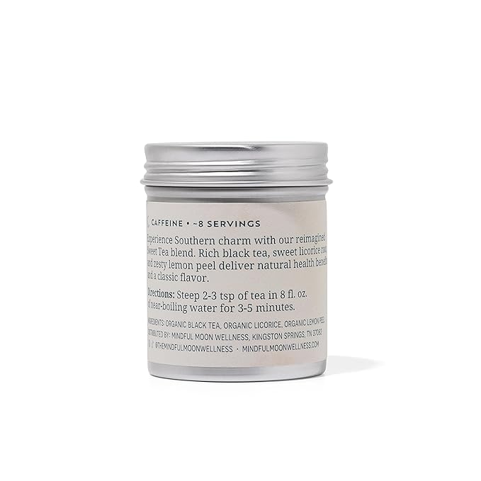 Southern Sweet Tea by Mindful Moon – Black Tea with Licorice &amp Lemon Peel – Caffeinated Loose Leaf Tea (Mini)