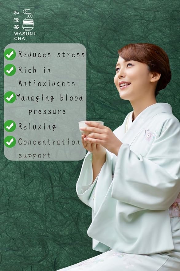 Wasumicha -Futatsu Japanese Green Sencha Tea unsweetened Biodegradable Teabag 20bags