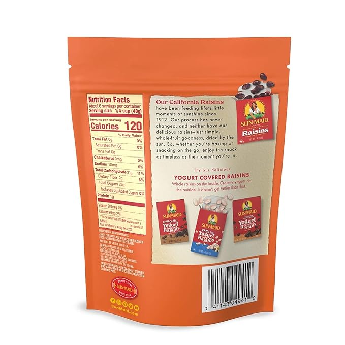 Sun-Maid California Sun-Dried Zante Currants - (10 Pack) 8 oz Resealable Bag - Dried Fruit for Healthy Snacks and School Lunches