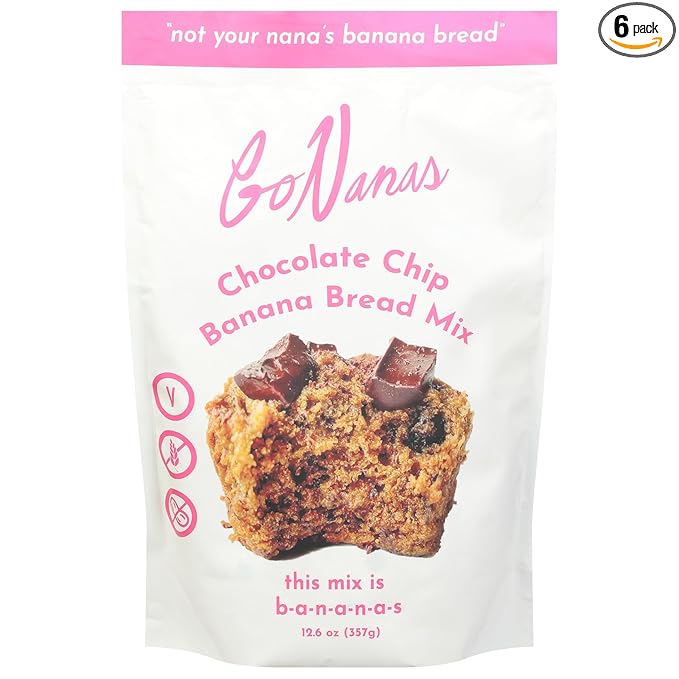 Gonanas Mix Chocolate Chip Banana Bread 12.3 oz (Pack of 6)