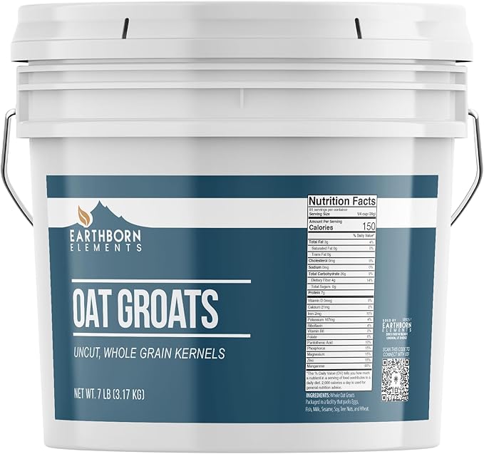 Earthborn Elements Oat Groats (1 Gallon) Good Source of Iron &amp Fiber Always Pure