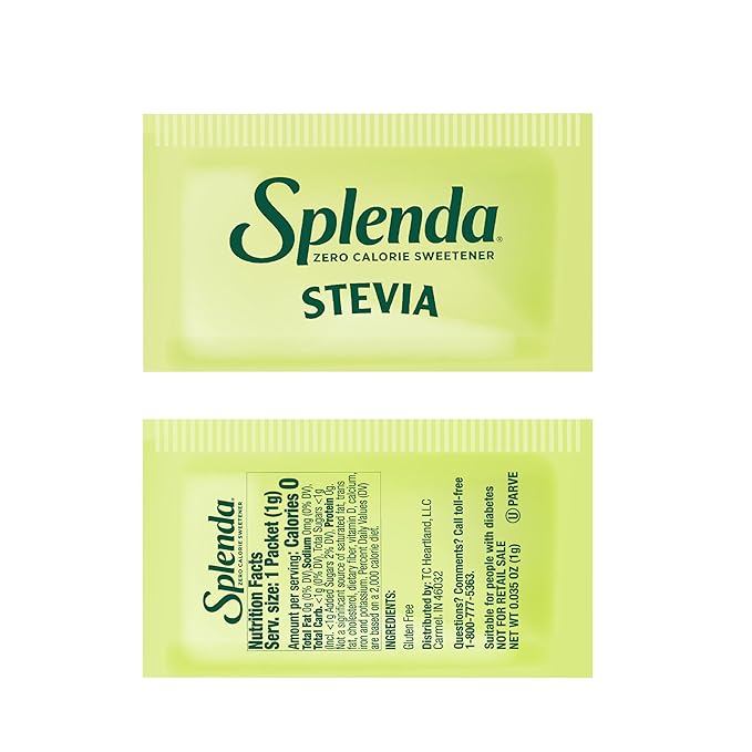 SPLENDA Stevia Zero Calorie Sweetener Plant Based Sugar Substitute Granulated Powder Single Serve Packets 1000 Count (Pack of 1)
