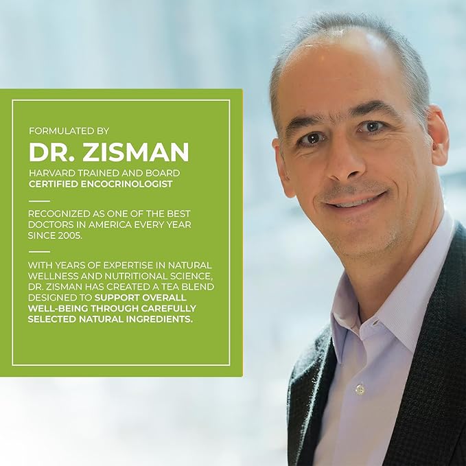 Dr. Zisman ZT Slimming - Matcha-Coconut Herbal Tea Blend with Senna Leaf- Antioxidant Effects - 28 Day Wellness Blend (28 Tea Bags)
