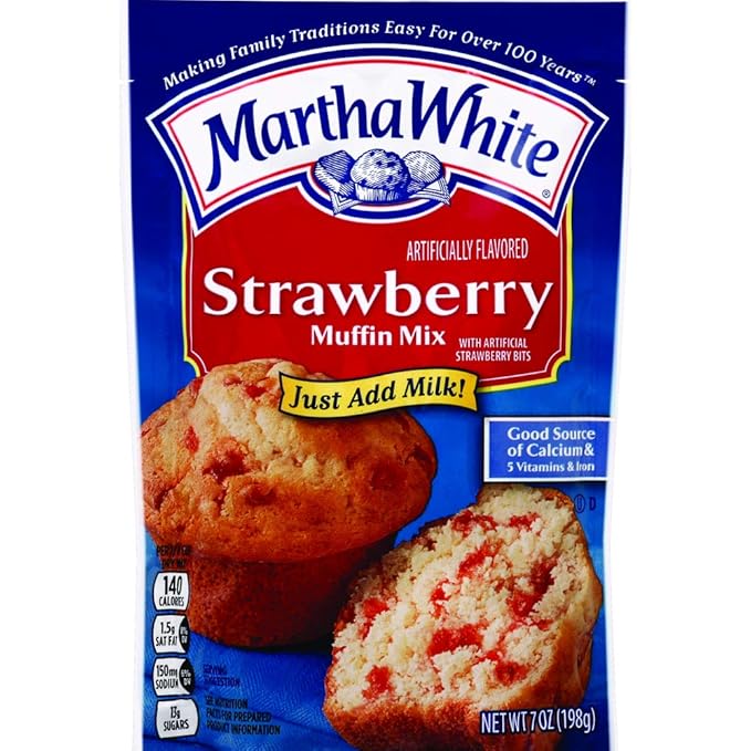 Martha White Strawberry Muffin Mix 7 Ounce (Pack of 12)