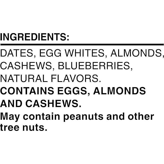 RXBAR Protein Bars 12g Protein Gluten Free Snacks Blueberry (6 Boxes 30 Bars)