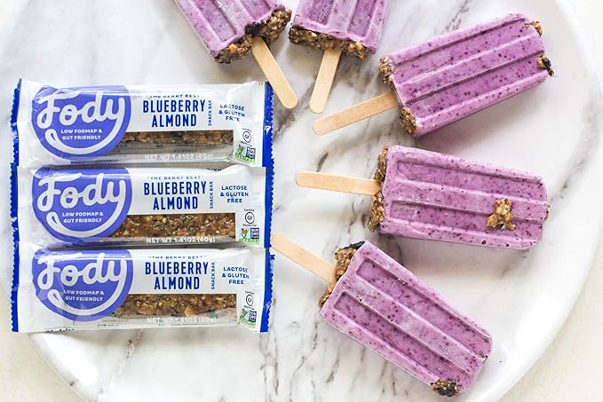 Fody Foods Snack Bars Variety Pack 1.41 Oz (Pack of 12) Almond Coconut &amp Blueberry Almond Protein Bars Low FODMAP Gut &amp IBS Friendly Vegan Lactose Free Non-GMO Gluten Free