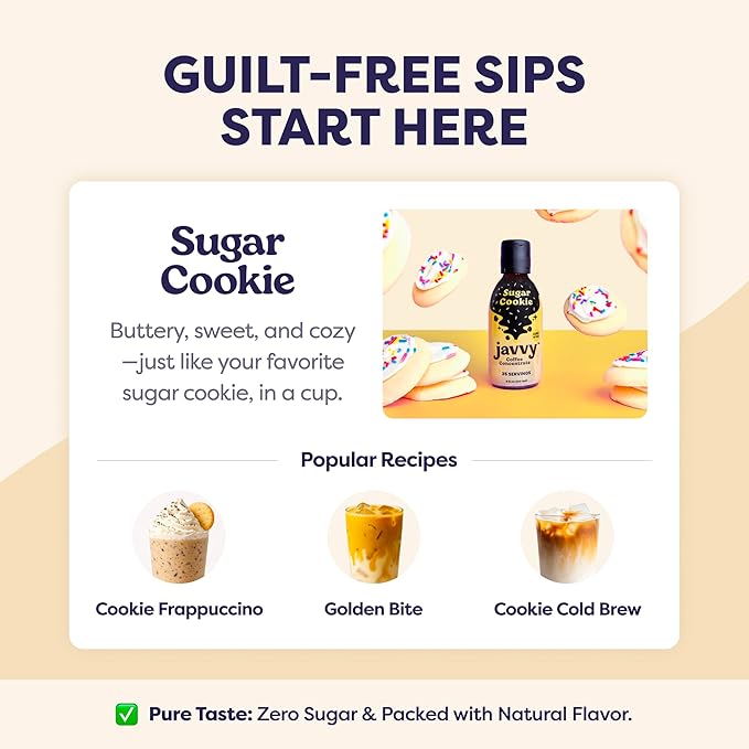 Coffee Concentrate - Limited Release Flavors - Cold Brew Coffee Perfect for Hot or Iced Instant Coffees Hot Drinks Cold Brew Concentrate 35 Servings - Sugar Cookie