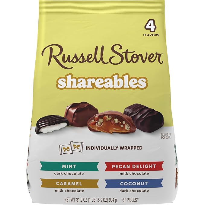 RUSSELL STOVER Shareables Assorted Milk &amp Dark Chocolate Candy Gift Bag 31.9 oz.