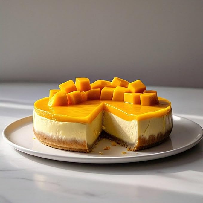 ANDY ANAND CHOCOLATIER Luxurious 9 Mango Cheesecake | Freshly Baked with Real California Cream Cheese | No Preservatives Traditional Recipe All-Natural Ingredients | Exquisitely Rich &amp Creamy (2