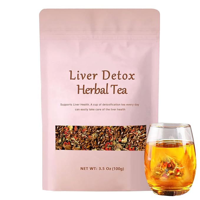 Liver Detox Herbal Tea Liver Detox Tea Organic Dandelion Chrysanthemum Cassia Seed Goji Berry Tea Milk Thistle Chinese Kidney &amp Liver Health Tea Bags - 8 Ingredients Natural Blend Formula (1)