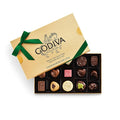 Godiva Green Bow Gold Assorted Chocolate Gift Box Belgian Dark and Milk Chocolates with Pralinés Ganaches &amp Caramels Gourmet Holiday Gift Kosher 15 Pc