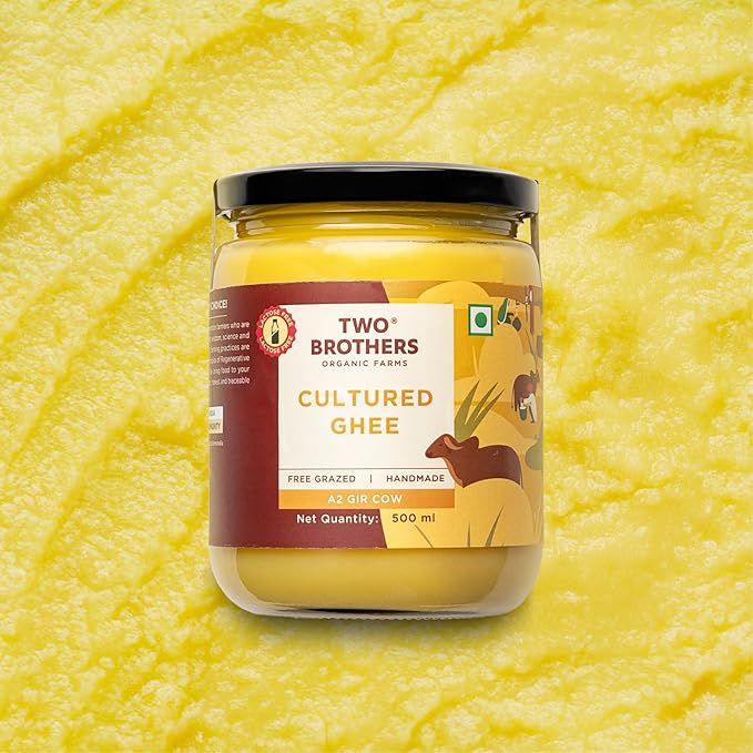 Two Brothers Organic Farms A2 Cultured Ghee Desi Gir Cow 66 oz(HDPE Bottle)