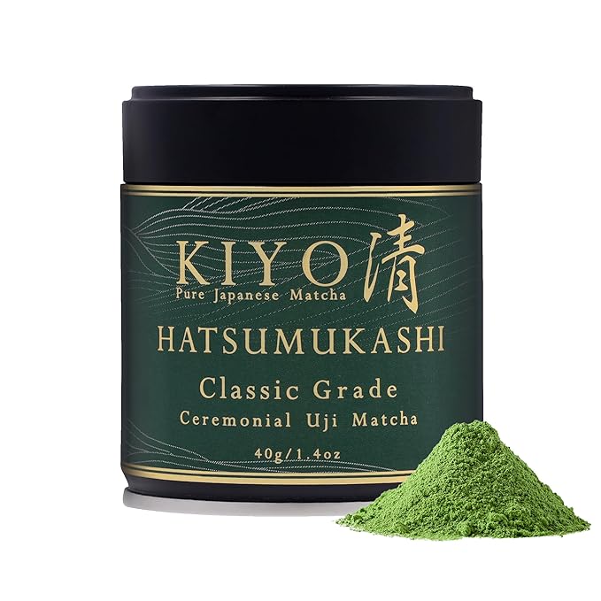 Kiyo Matcha Classic Grade Hatsumukashi Ceremonial Uji Matcha - Pure Japanese First Harvest Ceremonial Grade Matcha Green Tea Powder from Uji Japan (40g/1.41oz)