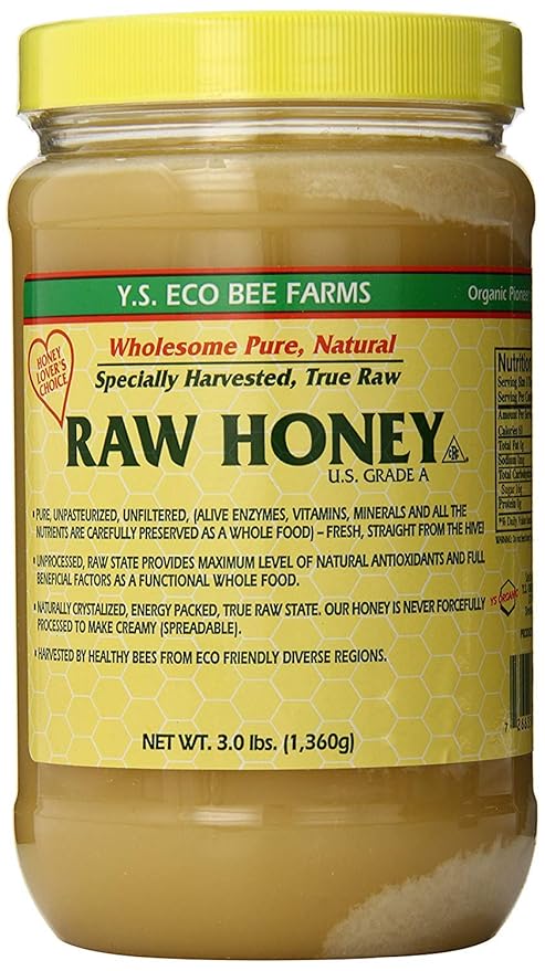 YS Eco Bee Farms RAW HONEY - Raw Unfiltered Unpasteurized - Kosher 3lbs
