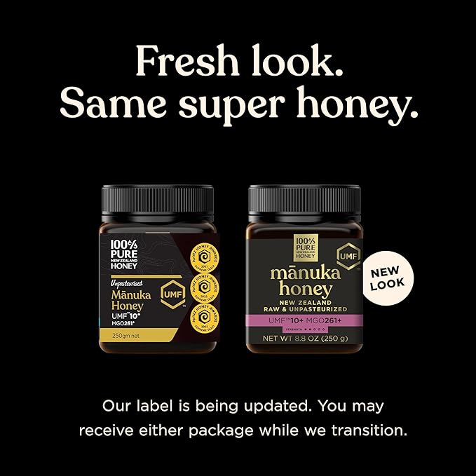 Manuka Honey UMF 10+ (MGO 261+) 100% Pure New Zealand Honey - Certified. Raw 8.8 Oz (250g)