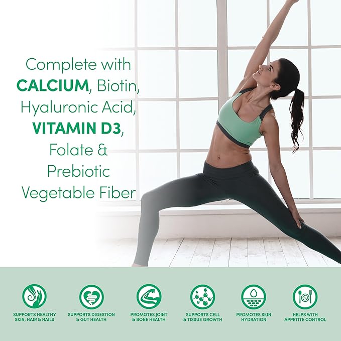 Designer Wellness Soy Isolate Protein Powder with Biotin Hyaluronic Acid and Prebiotics Vegan 0 Sugar Non-GMO Angel Cake Vanilla 1.87 lb
