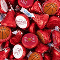 90ct Basketball Party Favors Stickered Kisses Candy Let the Madness Begin (90 Count) - Red - Candy Included