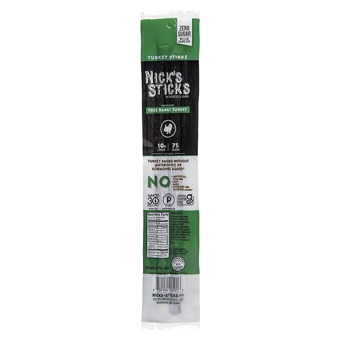 Nick's Sticks | 100% Grass-Fed Beef Free Range Turkey Stick Variety Pack | Made in the USA | Gluten Free | 3 Original 3 Original Turkey 3 Spicy 3 Spicy Turkey