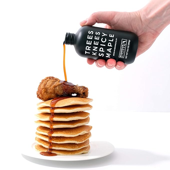 Trees Knees Cinnamon Maple + Spicy Maple Duo Gift Set Organic Maple Syrup Infused with Cassia Cinnamon 11.5 Ounce + Spicy Maple wit Habanero Peppers 12.5 Ounce Bottle