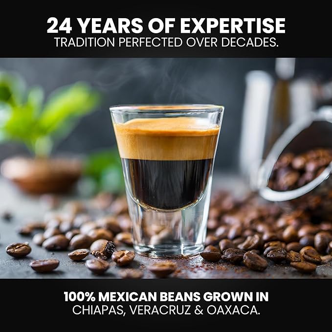 gila café Whole Beans Coffee Medium Roast Espresso 32oz (1-Pack) - 100% Mexican Arabica Roasted Coffee Beans - Made with Coffeeberry - Chocolate Hazelnut Vanilla Notes