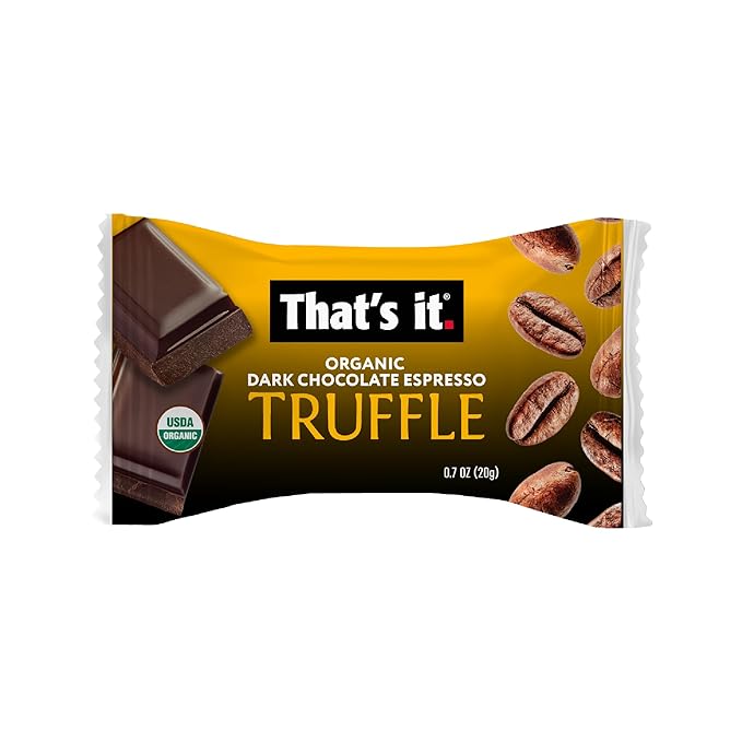 That’s it. Organic Dark Chocolate Espresso Truffles 18-Pack | 1 Truffle = 1 Espresso Shot | Vegan Gluten-Free Allergy-Friendly | Grab-and-Go Energy Snack