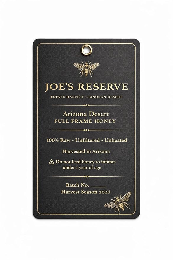 Joe’s Reserve Raw Honeycomb 3 lb – 100% Unfiltered Unheated Sonoran Desert Arizona Honey – Edible Honey Comb with Raw Honey – Pure Natural Honeycomb