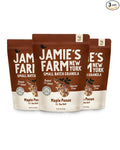 Jamie's Farm New York Maple Pecan Granola with Sea Salt (3 pcs) - Gluten Free Organic Granola Cereal Low Sugar | Baked w/Grass-fed Ghee | Maple Flavor Healthy &amp Gluten Free Snack - 8oz/pcs