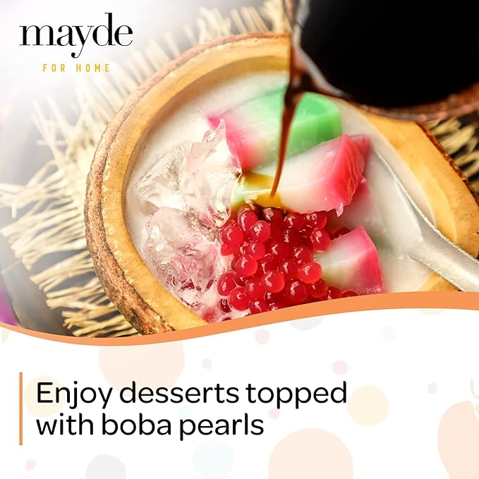 Mayde Popping Boba Pearls Popping Boba Balls For Drinks Bubble Fruit Popping Pearls For Bubble Tea Smoothies &amp More Mango Flavor 7 Pounds
