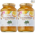 KPANTRY Korean Yuja Tea (Honey Citron &amp Ginger) - Yuzu Marmalade Concentrate with Real Citrus Slices affeine-Free – Hot/Iced Tea Spread &amp Smoothie Mix - 35.27 oz x 2 Jars (70.5 oz Total)