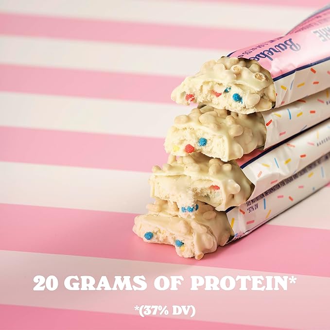 Barebells Protein Bars Birthday Cake - 12 Count Pack of 2 - Protein Snacks with 20g of High Protein - Chocolate Protein Bar with 1g of Total Sugars - On The Go Protein Snack &amp Breakfast Bars…