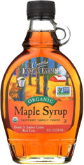 Coombs Family Farms Grade A Dark Amber Maple Syrup 8-Ounce Glass Bottles (Case of 12)