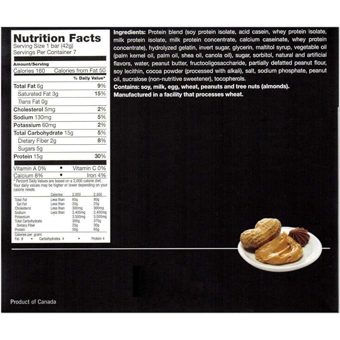 Proti Fit Protein Bar - Peanut Butter Cup - 15g - Low Carb - Low Calories 160- Weight Loss Snack Bar for Healthy Diets Hunger Control Appetite Suppressant 7 Count (1.5 OZ NET Weight 10.4 OZ)