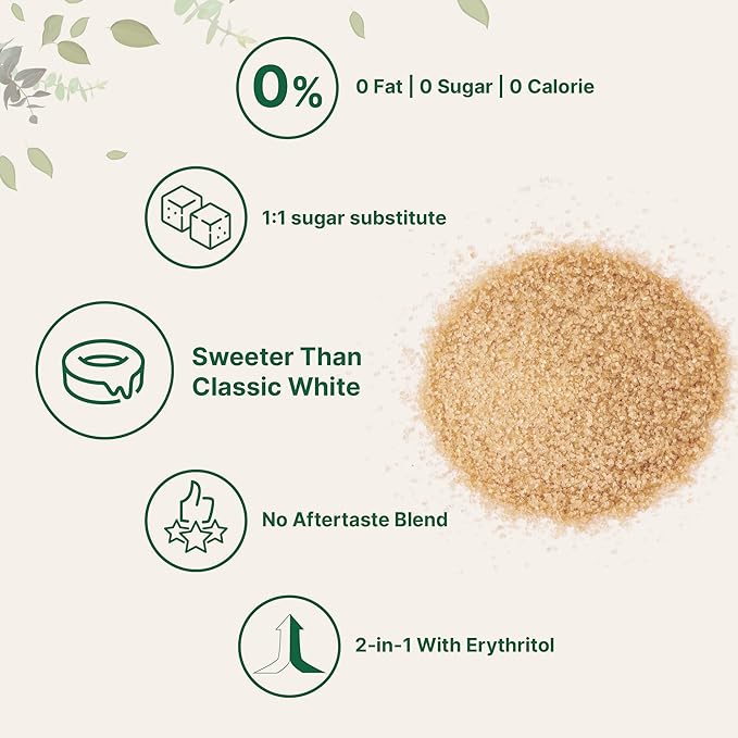 Golden Monk Fruit Sweetener with Erythritol 4 Pounds - No After Taste - Brown Sugar Substitute Keto Diet Friendly Zero Calorie Natural Sweetener for Drinks Coffee Tea Cookies No-GMO Vegan