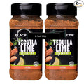 Blackatone Tequila Lime Seasoning Blend Citrus &amp Spice Flavor 7.4 oz Bottles (Pack of 2) with K-Tech USA Keychain