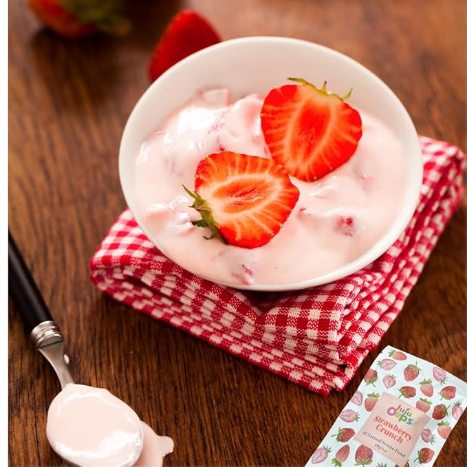 Juju-Oops Whole Freeze-Dried Strawberry | 100% All Natural Crunchy &amp Healthy | Family Party Size – Best Snack for Kids &amp Adults | Non-GMO No Sugar &amp Additives Added Vegan Gluten free |