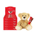 RED Delight®™ Milk Chocolate 12 Count Box of Grab N Go Travel Size Bars (0.92 Ounces Each) with a 14 Plush Teddy Bear (5 Boxes - Total of 60 Bars + 14 Plush Teddy Bear)
