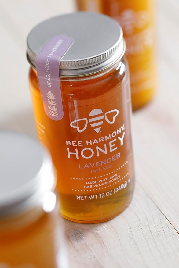 Bee Harmony Lavender Infused Honey 12 OZ Each Pack of 2