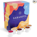 Sarasota K-Cup Coffee Pods | Medium Roast Flavored Coffee | Flavored Variety K Cups | Single Serve for Keurig Brewers | Gourmet Low Acid Mold Free | 24 Count