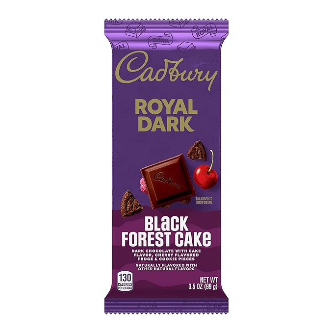 CADBURY ROYAL DARK Black Forest Cake Dark Chocolate Candy Bars 3.5 oz (14 Count)
