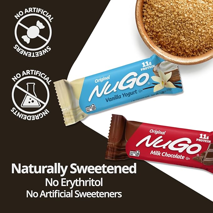 NuGo Protein Bar Orange Smoothie 11g Protein Gluten Free 15 Count