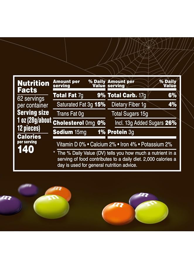 MnMS Chocolate Candy | (62 - OZ Jar Ghouls Mix Halloween Peanut Chocolate)