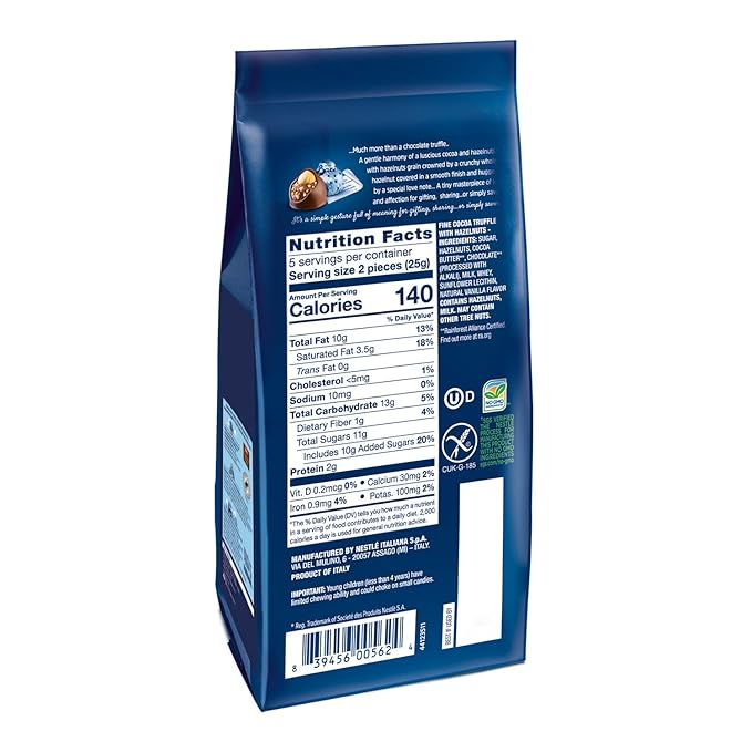 Perugina Milk Chocolate Truffle Bag 4.4 Ounce (Pack of 4)