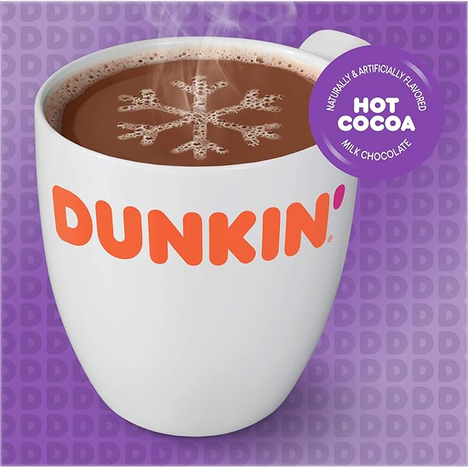 Dunkin' Milk Chocolate Hot Cocoa 60 Keurig K-Cup Pods 10 Count (Pack of 6)