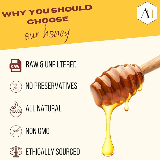 Bulk Honey - 6 LBS - Half Gallon of Raw Honey - Raw Wildflower