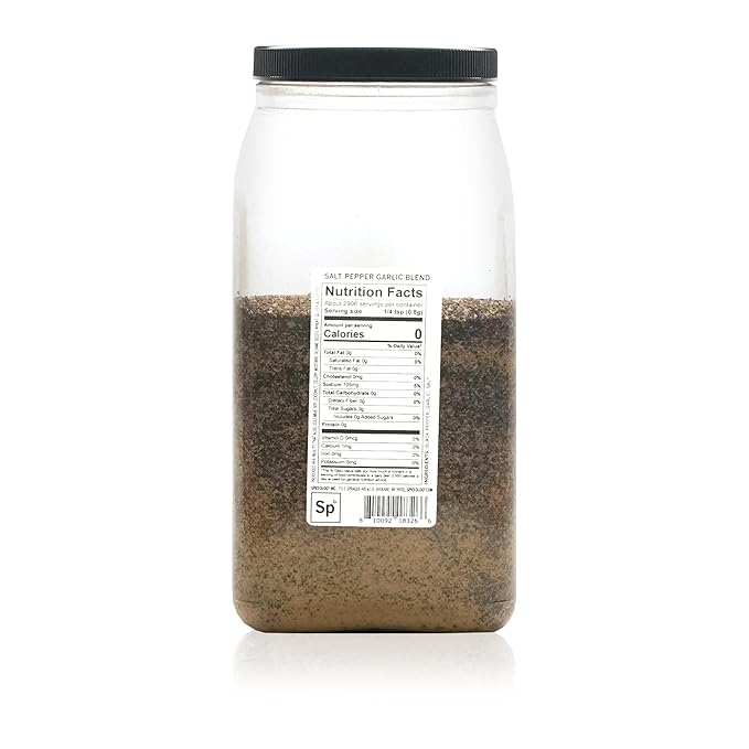 Spiceology – Salt Pepper Garlic (SPG) Seasoning – Premium Spice Blend for Beef Pork Poultry &amp Veggies – Ideal as Steak Rub BBQ Seasoning &amp All-Purpose Meat Rub – 82 oz