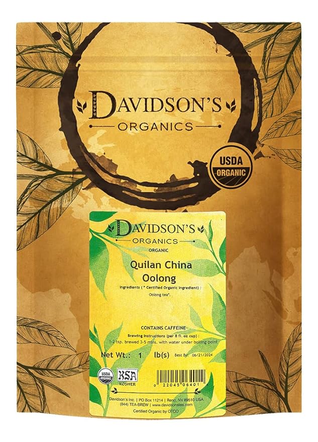 Davidson's Organics Quilan China Oolong Loose Leaf Tea 16-Ounce Bag