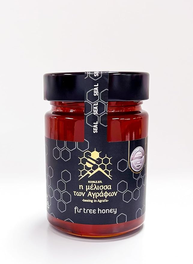 Fir Honey from Agrafa Greece-Pure Award Winning Raw Unfiltered Authentic Greek Honey from Agrafa Evrytania- 450gr. (15.87oz)